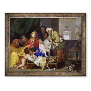 Tablou inramat - Charles Le Brun - Hristos adormit, 70 x 90 cm