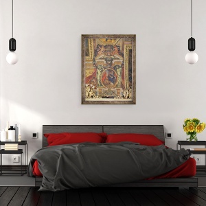 Tablou inramat - Charles Le Brun - Spania Recunoasterea preeminentei Frantei in 1662, 70 x 90 cm - Img 3