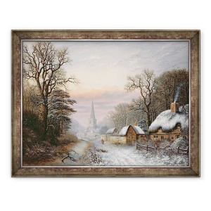 Tablou inramat - Charles Leaver - Peisaj iarna, 60 x 80 cm