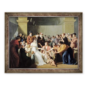 Tablou inramat - Charles Nicolas Raphael Lafond - imparateasa Josephine 1763-1814 Printre Copii, 70 x 90 cm
