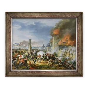 Tablou inramat - Charles Thevenin - Atacul si preluarea lui Ratisbon, 23 aprilie 1809, 70 x 85 cm