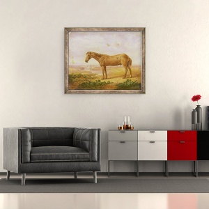 Tablou inramat - Charles Towne - Batranul Billy, un cal de pescaj, 70 x 85 cm - Img 2