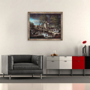 Tablou inramat - Charles Willson Peale - Exhumarea mastodonului, 50 x 60 cm - Img 2