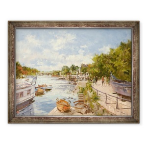 Tablou inramat - Christopher Glanville - Tamisa la Richmond, 60 x 80 cm