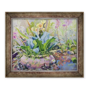Tablou inramat - Christopher Ryland - Gradina cu plante, 70 x 85 cm