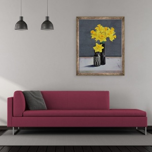 Tablou inramat - Christopher Ryland - Narcisele Natura statica, 50 x 60 cm - Img 2