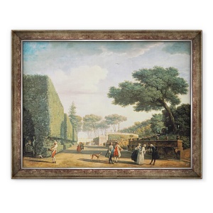Tablou inramat - Claude Joseph Vernet - Vedere in Parcul Villa Pamphili, 60 x 80 cm