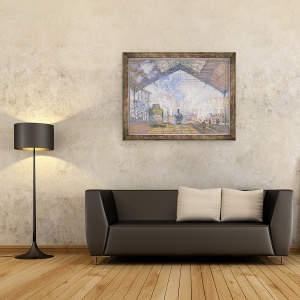 Tablou inramat - Claude Monet - Gare St. Lazare, 60 x 80 cm - Img 2