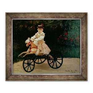 Tablou inramat - Claude Monet - Jean Monet pe calul sau hobby, 50 x 60 cm