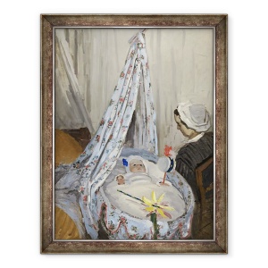 Tablou inramat - Claude Monet - Leaganul, Camille cu fiul artistului Jean, 60 x 80 cm