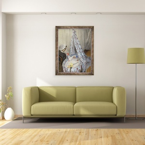 Tablou inramat - Claude Monet - Leaganul, Camille cu fiul artistului Jean, 60 x 80 cm - Img 2