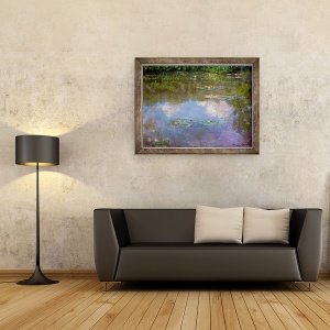 Tablou inramat - Claude Monet - Nuferi, norul, 70 x 90 cm - Img 2