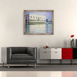 Tablou inramat - Claude Monet - Palatul Ducal, Venetia, 50 x 60 cm - Img 2
