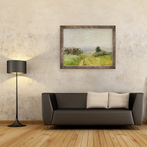 Tablou inramat - Claude Monet - Peisaj, vedere completa a Argenteuil Dealurile din Sannois, 60 x 80 cm - Img 2