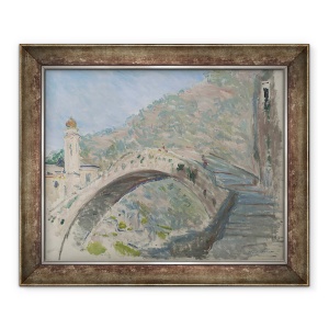 Tablou inramat - Claude Monet - Podul la Dolceacqua, 50 x 60 cm