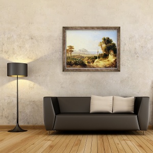 Tablou inramat - Consalvo Carelli - Vedere la Palermo, 60 x 80 cm - Img 2