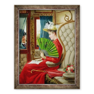 Tablou inramat - Constant Aime Marie Cap - Indiscretia, 60 x 80 cm
