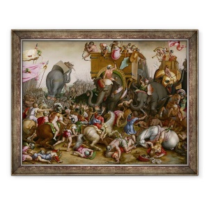 Tablou inramat - Cornelis Cort - Batalia de la Zama, 60 x 80 cm