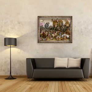Tablou inramat - Cornelis Cort - Batalia de la Zama, 60 x 80 cm - Img 2