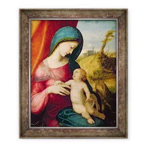 Tablou inramat - Correggio - Madonna si Copilul, 50 x 60 cm