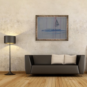 Tablou inramat - Cosima Duggal - barca fantoma, 70 x 90 cm - Img 2