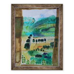 Tablou inramat - Cosima Duggal - Vizualizarea campurilor din fereastra, 60 x 80 cm