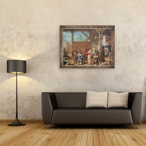 Tablou inramat - Cristobal Valero - Don Quijote in armura cavalerului, 60 x 80 cm - Img 2
