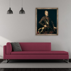 Tablou inramat - Cristóvão de Morais - Regele Sebastian 1554-78 al Portugaliei, 50 x 60 cm - Img 2