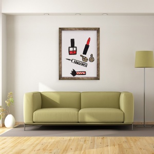 Tablou inramat - Daisy de Villeneuve - Accesorios y Machiaj, 60 x 80 cm - Img 2