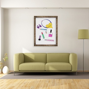 Tablou inramat - Daisy de Villeneuve - Bijuterii & Machiaj, 60 x 80 cm - Img 2