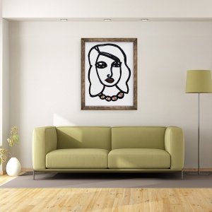 Tablou inramat - Daisy de Villeneuve - Fata cu colier, 60 x 80 cm - Img 2