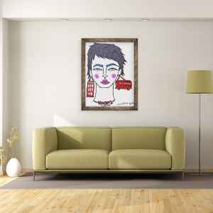 Tablou inramat - Daisy de Villeneuve - Londra Girls, 60 x 80 cm - Img 2