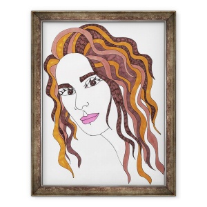 Tablou inramat - Daisy de Villeneuve - Ochii caprui, 70 x 90 cm