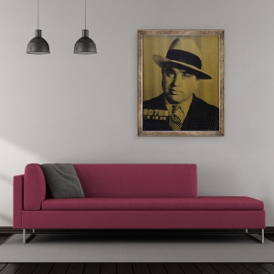 Tablou inramat - David Studwell - Al Capone I, 50 x 60 cm - Img 2