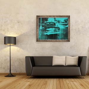 Tablou inramat - David Studwell - Masina verde, 70 x 90 cm - Img 2