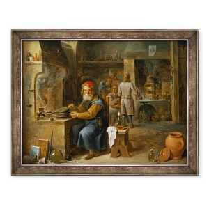 Tablou inramat - David Teniers the Younger - Alchimistul, 70 x 90 cm