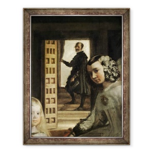 Tablou inramat - Diego Rodriguez de Silva y Velazquez - Detaliu al fundalului Las Meninas, sau Familia lui Filip al IV-lea, 70 x 90 cm