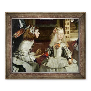 Tablou inramat - Diego Rodriguez de Silva y Velazquez - Las Meninas sau Familia lui Filip al IV-lea, detaliu II, 70 x 85 cm