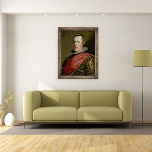 Tablou inramat - Diego Rodriguez de Silva y Velazquez - Portretul lui Filip al IV-lea 1605-65 in Armour, 60 x 80 cm - Img 2
