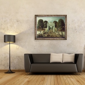 Tablou inramat - Dismar Degen - Casuta de vanatoare in Potsdam, 70 x 90 cm - Img 2