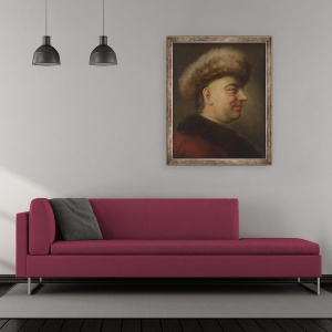 Tablou inramat - Dominicus Van der Smissen - Portretul Senatorului si Poetului, 50 x 60 cm - Img 2