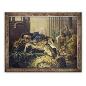 Tablou inramat - Dominique Henri Guifard - Piata de peste, 70 x 90 cm