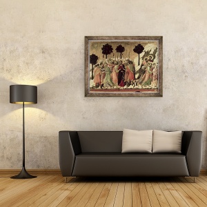 Tablou inramat - Duccio di Buoninsegna - Maesta, Tradarea lui Hristos, 60 x 80 cm - Img 2