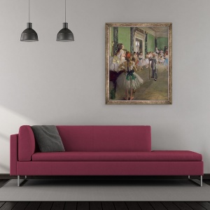 Tablou inramat - Edgar Degas - Clasa de dans, 70 x 85 cm - Img 2