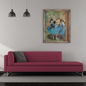 Tablou inramat - Edgar Degas - Dansatoare in albastru, 50 x 60 cm - Img 2