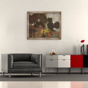 Tablou inramat - Edgar Degas - Familia Milliners, 50 x 60 cm - Img 2