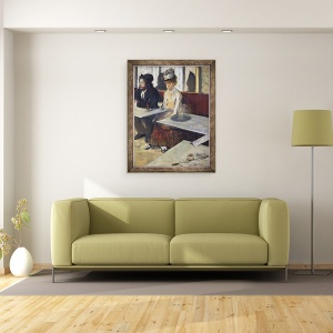 Tablou inramat - Edgar Degas - intr-o cafenea, sau Absint, 60 x 80 cm - Img 2