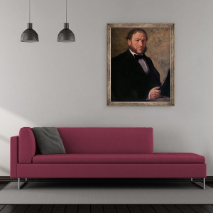 Tablou inramat - Edgar Degas - Portret De Monsieur Ruelle, 50 x 60 cm - Img 2