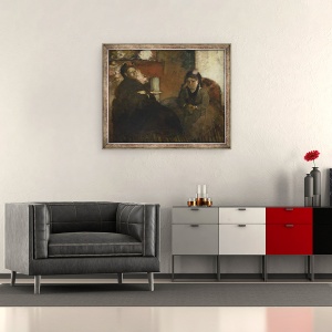 Tablou inramat - Edgar Degas - Portretul dnei. Lisle si dna. Loubens, 50 x 60 cm - Img 2