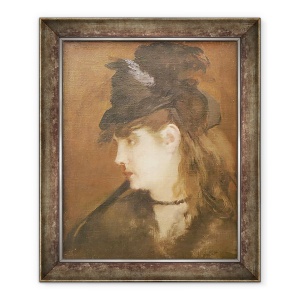 Tablou inramat - Edouard Manet - Berthe Morisot intr-o palarie neagra, 70 x 85 cm
